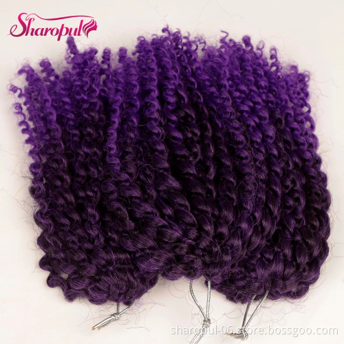 Bohemian Jerry Curl Hair 8Inch Mali Bob Crochet Braids Extensions Afro Kinky Braiding Hair